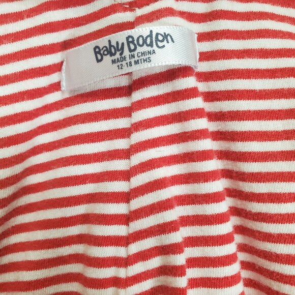 BABY BODEN Kids SZ 12-18 Months Overalls Corduroy Snap Buttons 100% Cotton Brown - Picture 3 of 11